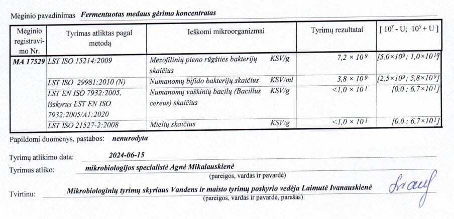 medaus tyrimas