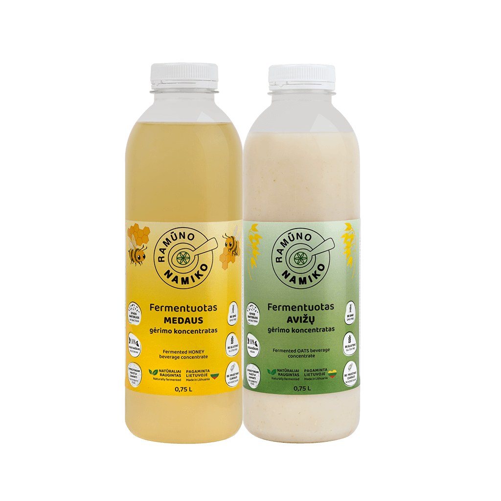 NAMIKO Fermentuotų gėrimų koncentratų rinkinys PRADEDANTIESIEMS, 2x0.75L