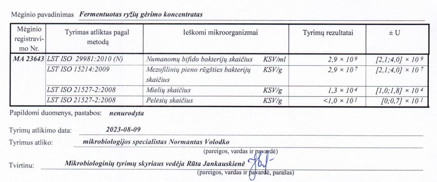 ryziu tyrimas